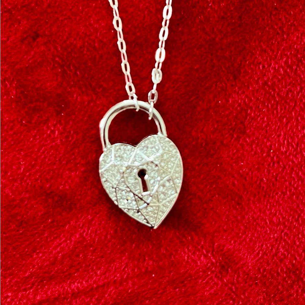 Swarovski Heart necklace rhodium, plated, genuine